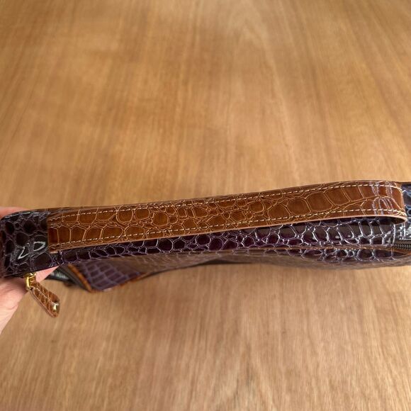 Samantha Brown Purple Croc Embossed Travel Organizer Case - Picture 3 of 6